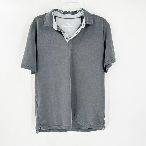 Tommy Bahama Men's Gray Shoreline Surf Polo Shirt Size M/M FLAWED - Picture 1 of 11